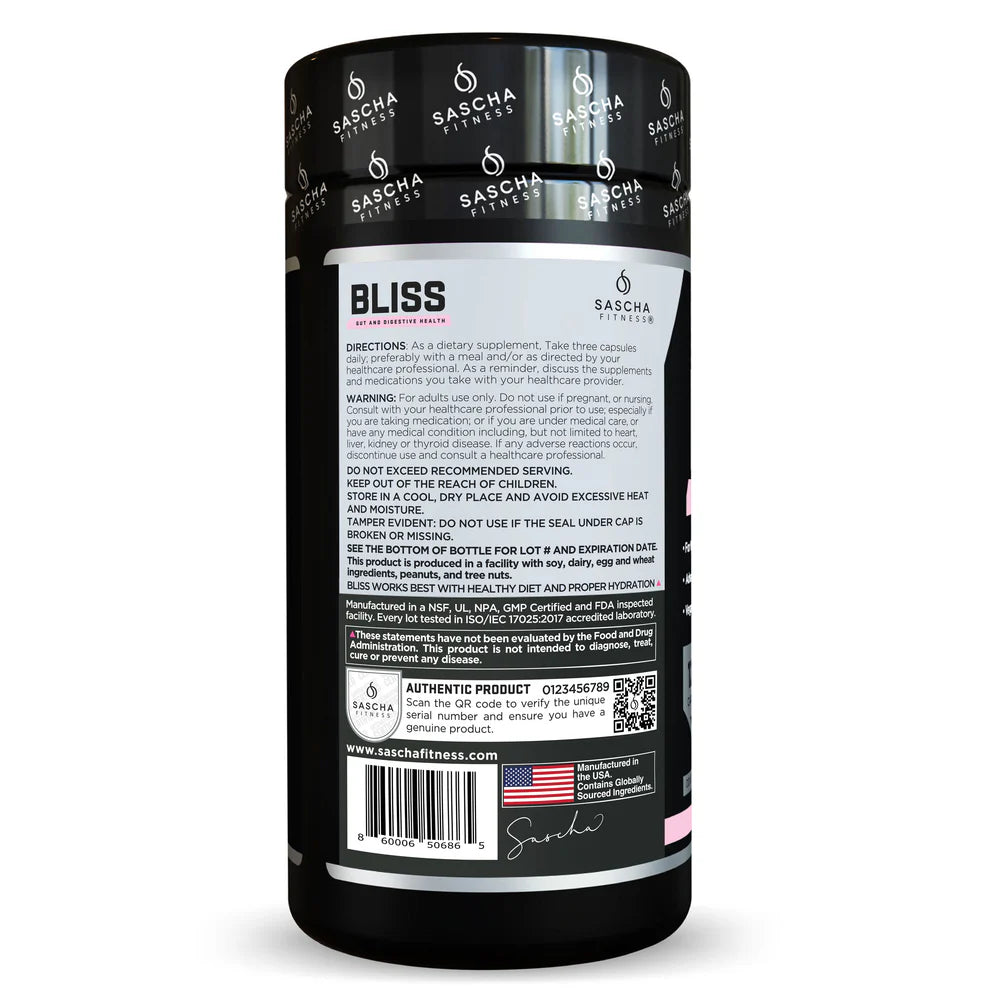 Sascha Fitness Bliss Gut & Health 90 Caps
