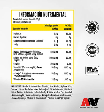 Advantage Nutritions Astra Nox 450 Grs