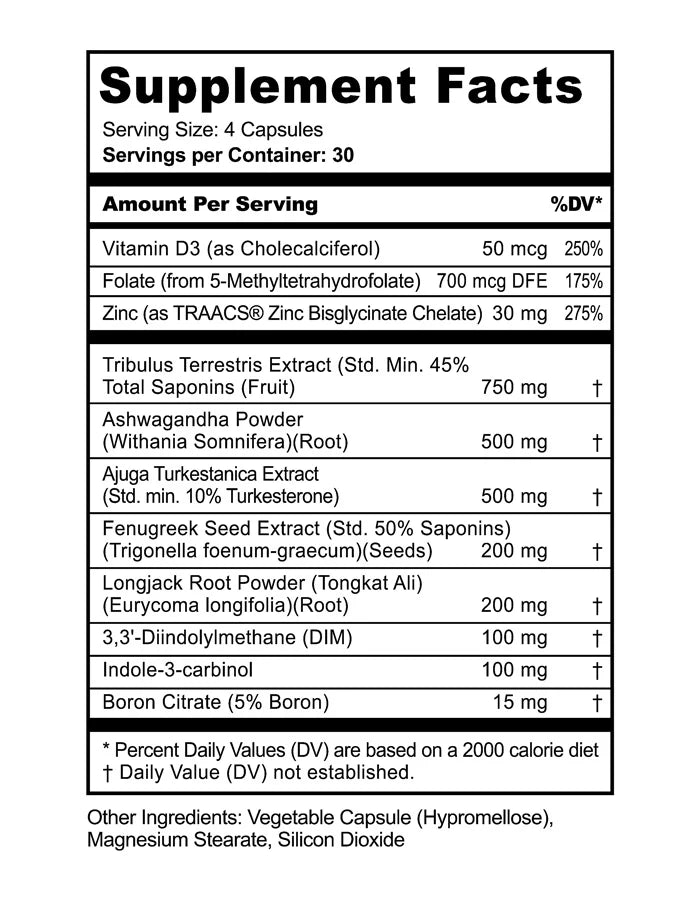 Panda Supps Test Testosterone 120 Caps