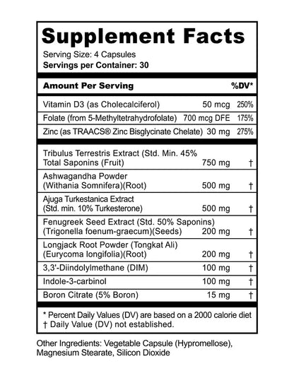 Panda Supps Test Testosterone 120 Caps