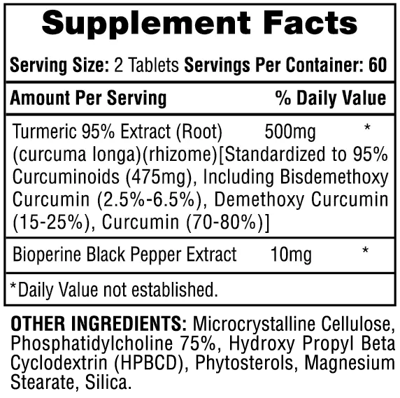 Hi-Tech Turmeric 95 120 Ct
