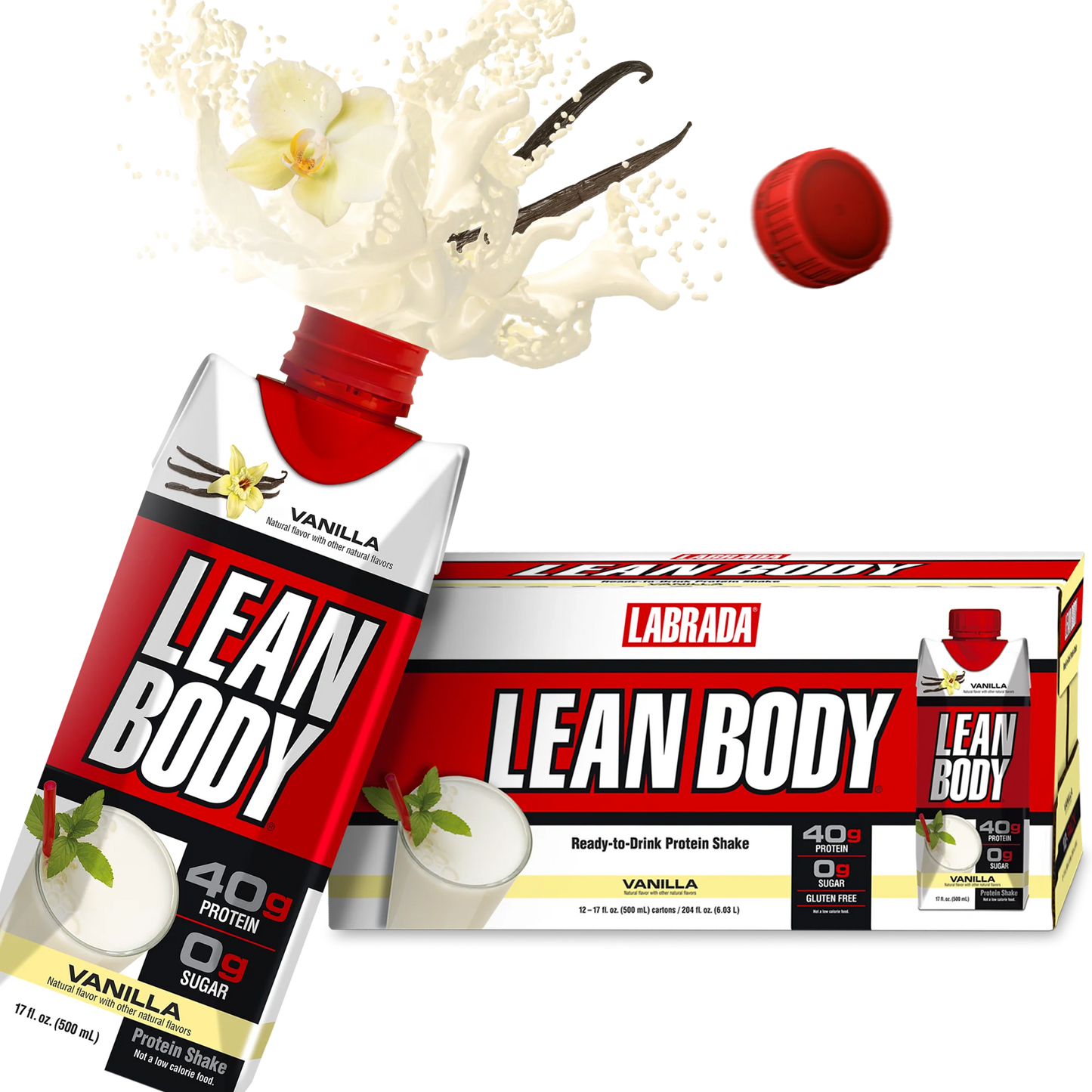 Labrada Lean Body 17 Oz 12 Bottle x 2 (24 pack)