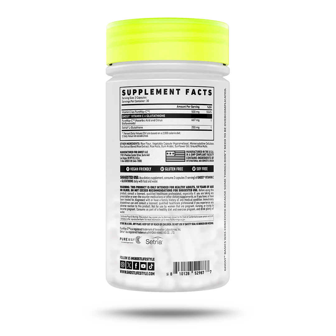 Ghost Vitamin C + Glutathione 60 Caps