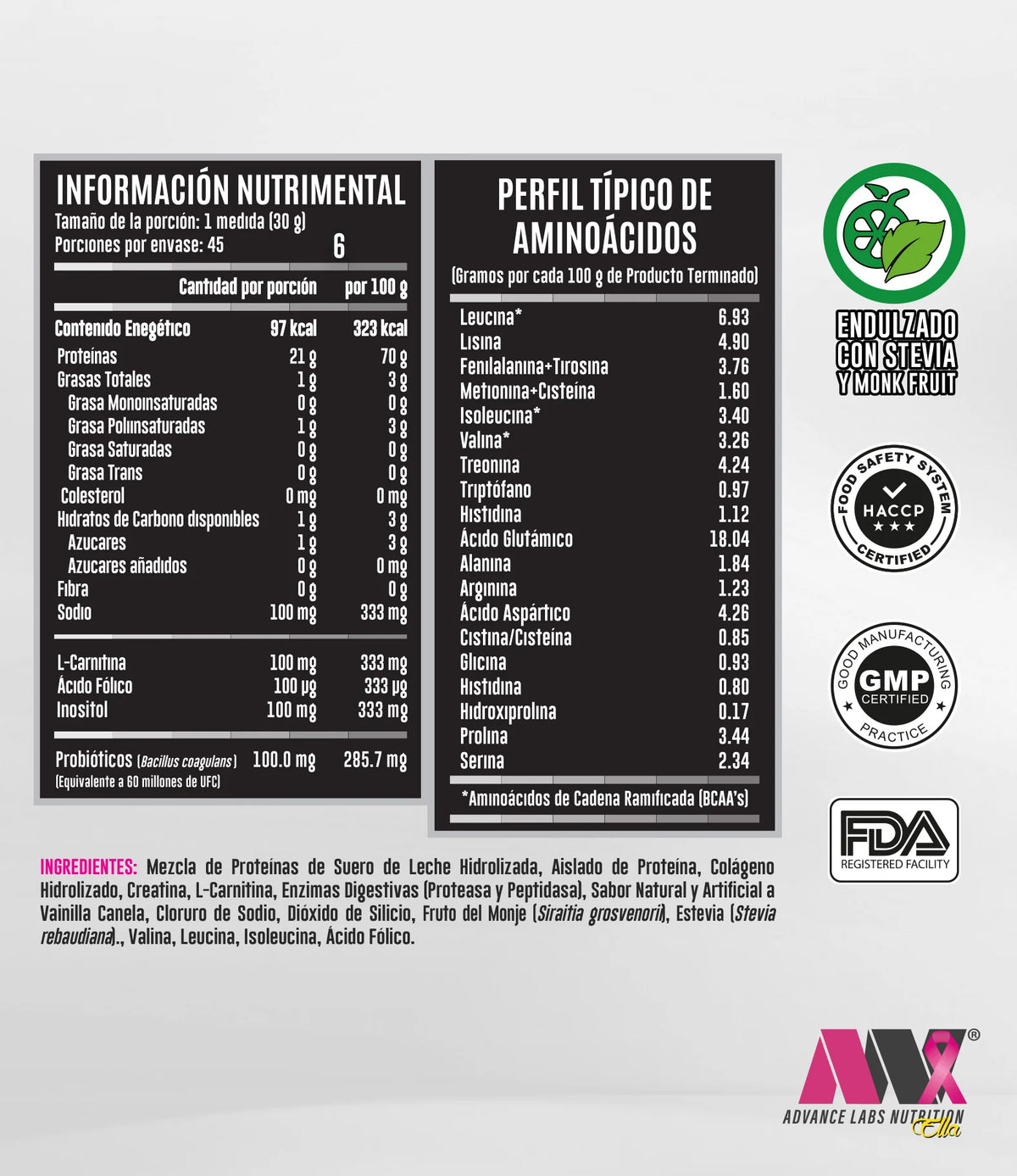 Advance Nutrition Whey Naturals 3 Lbs