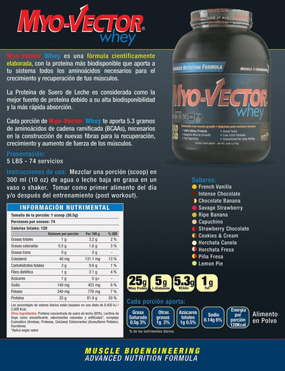 Myo-Vector Proteina 100% Whey 5 lbs