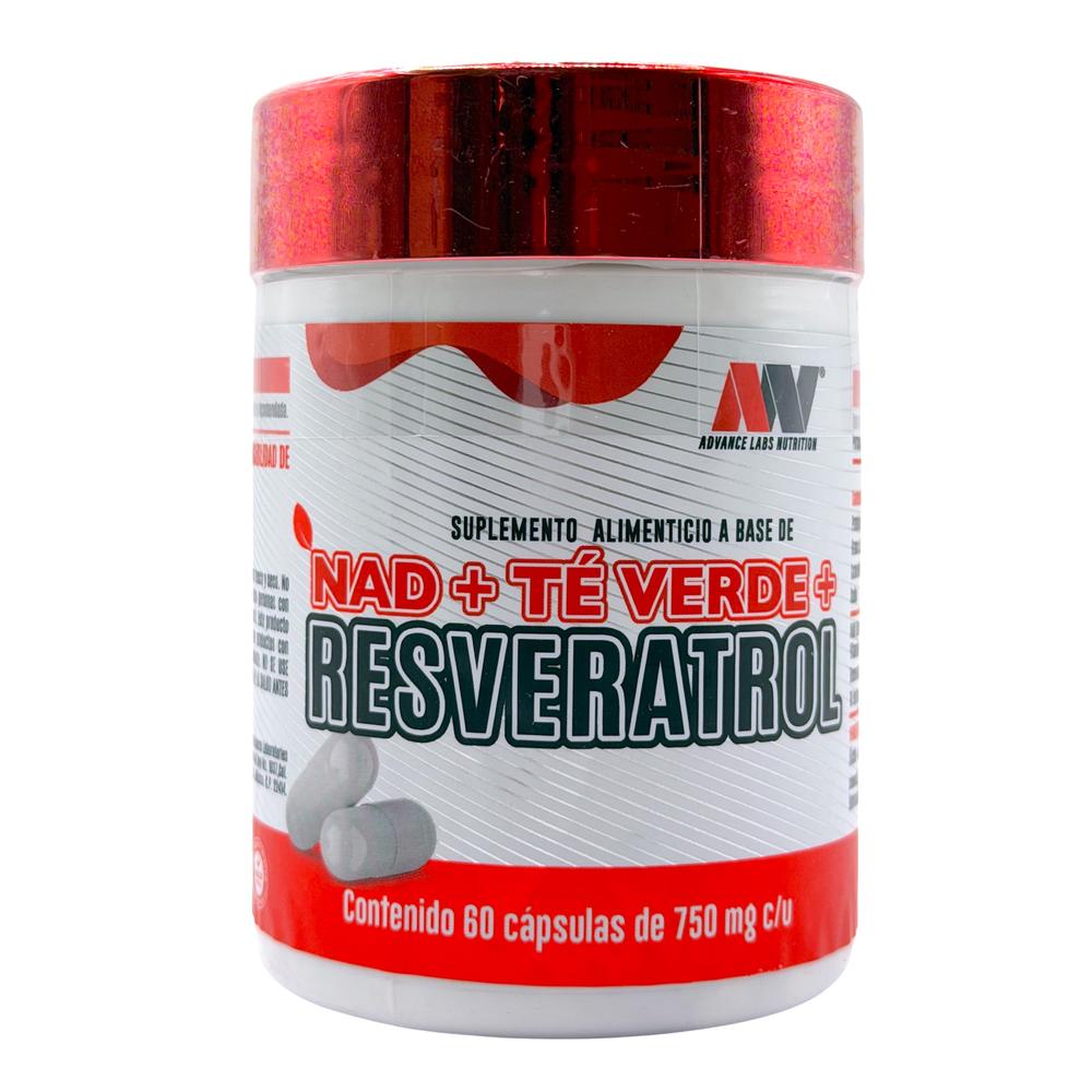 Advance Nutrition NAD + Resveratrol y Te Verde 60 Caps