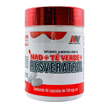 Advance Nutrition NAD + Resveratrol y Te Verde 60 Caps