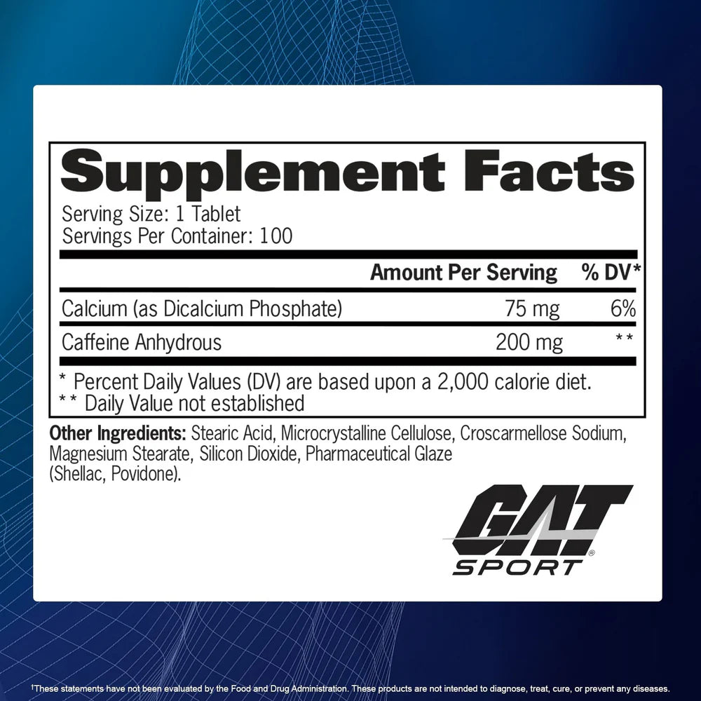 Gat Caffeine 200mg 100 Caps