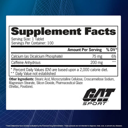 Gat Caffeine 200mg 100 Caps