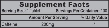 Hi-Tech Caffeine Power 200 Mg 100 Cts
