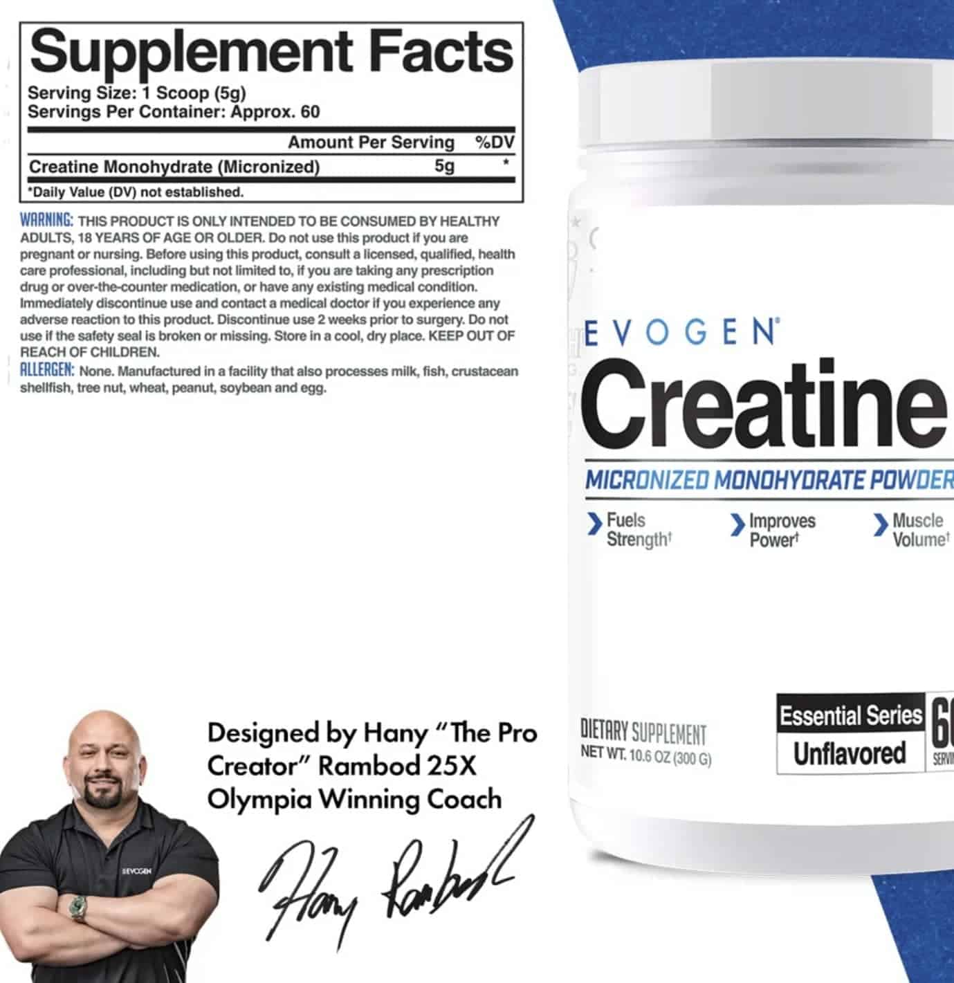 Evogen Creatina Monohydrate 300 grs
