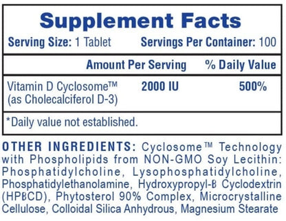 Hi-Tech Vitamin D3 100 Tabs (2000 UI)