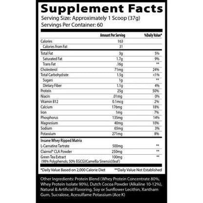 Insane Whey Ripped 4.5 Lb