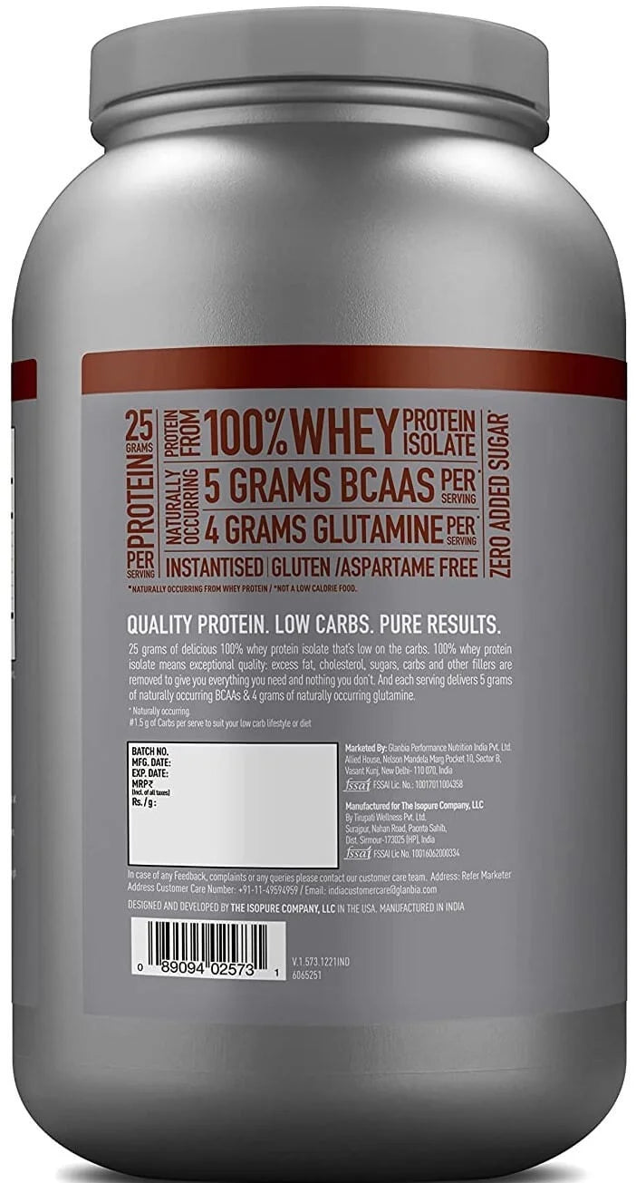 Isopure Proteina Low Carb 3 Lbs