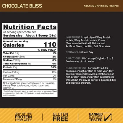 Optimum Nutrition Gold Stantard Isolate 3 Lbs