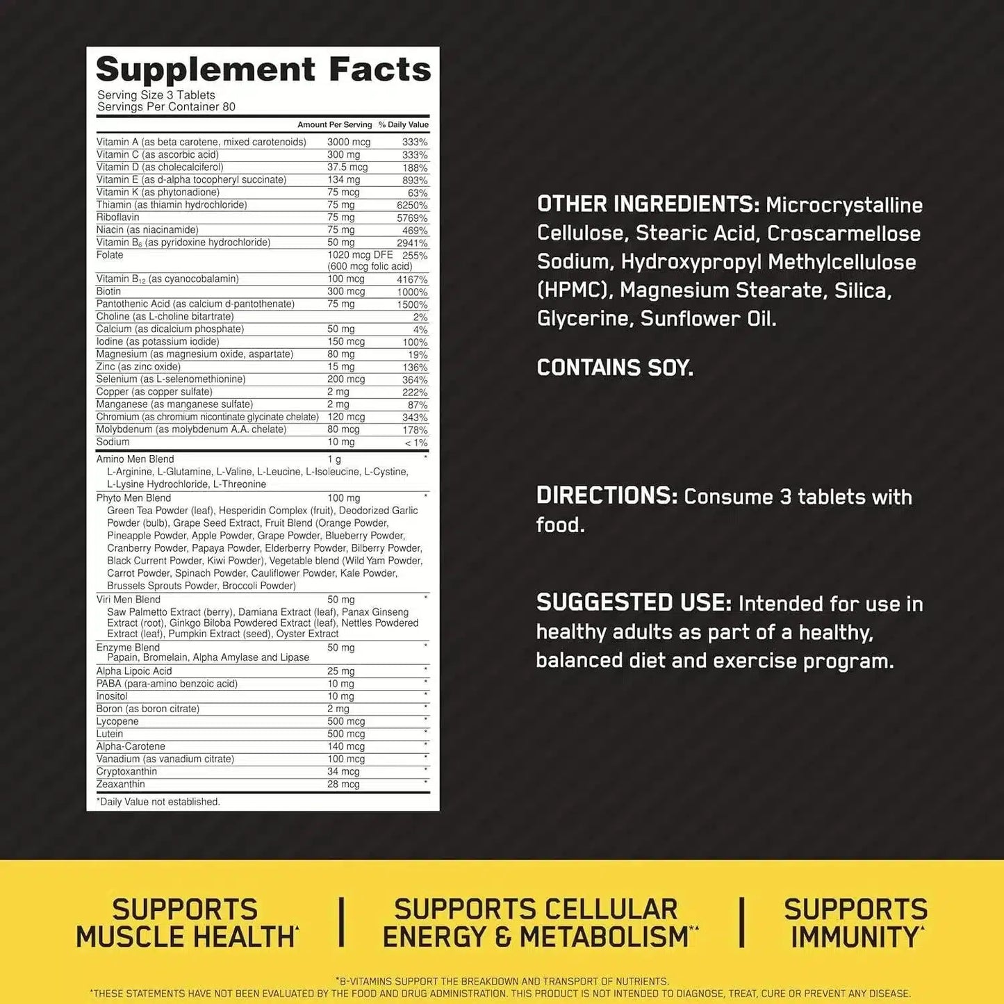 Optimum Nutrition Opti Men 240 Caps