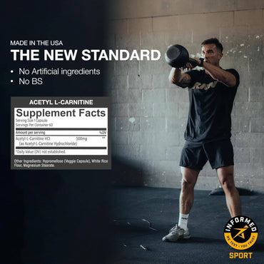 Raw Acetyl L-Carnitine 60 caps