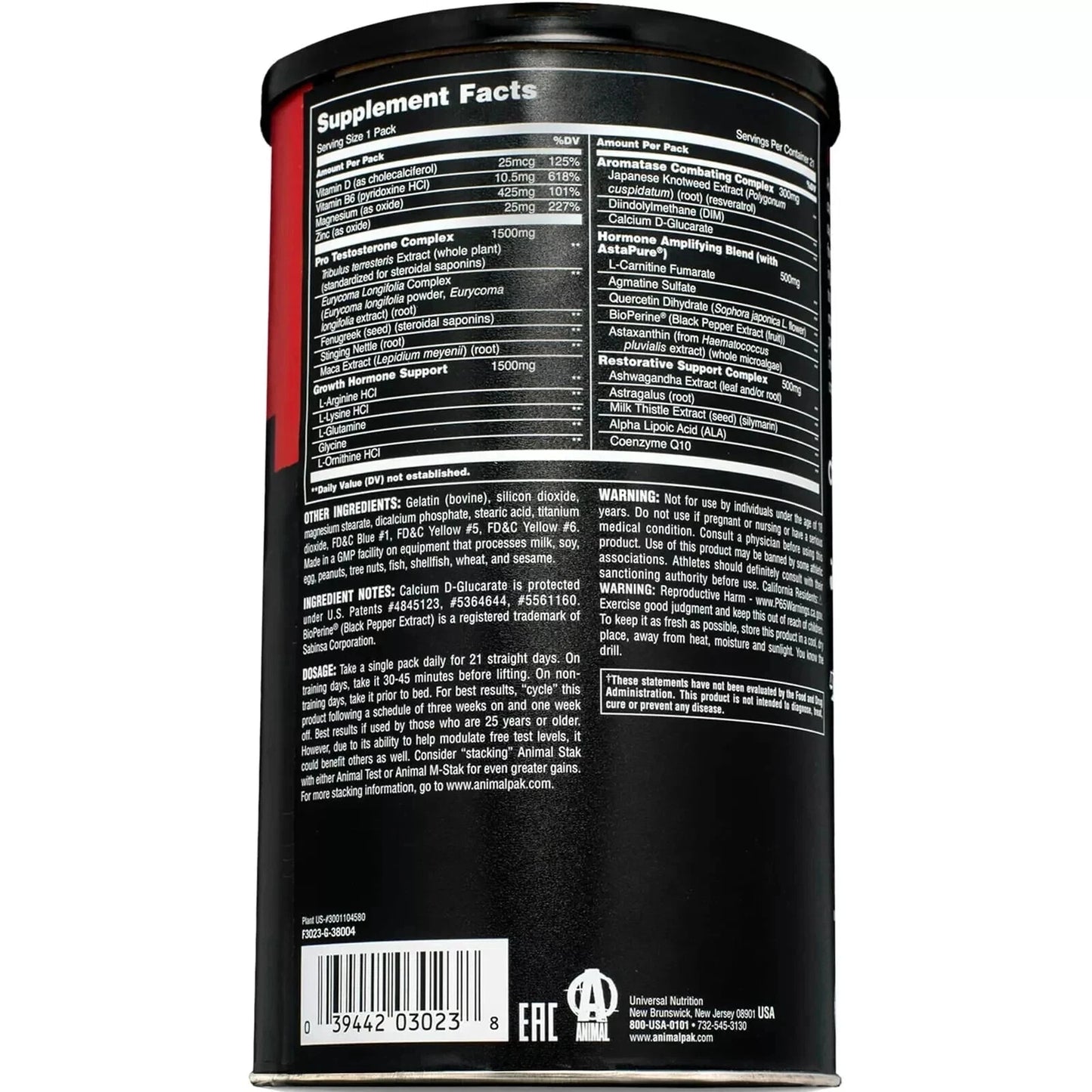 Universal Animal Stak 21 packs