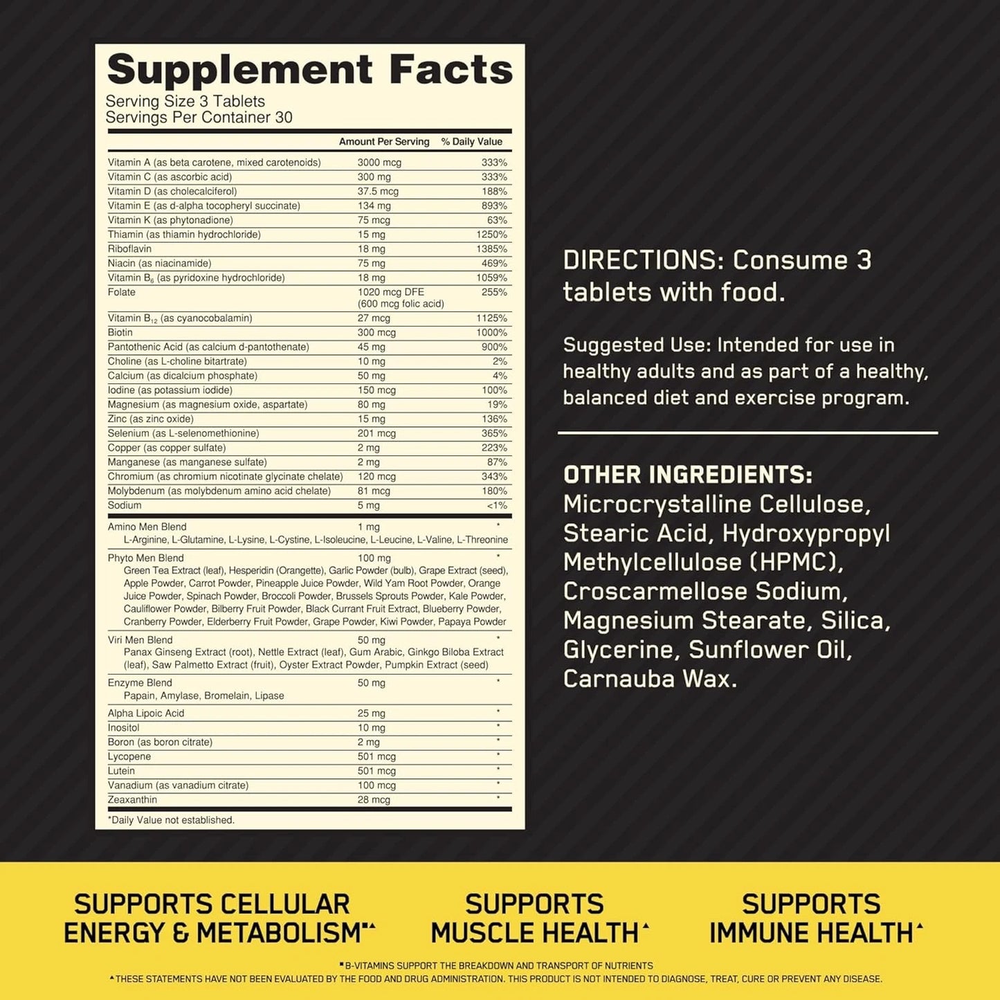 Optimum Nutrition Opti Men 150 Caps