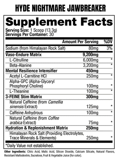 Prosupps Hyde Nigthmare Pre-Workout 30 SERV