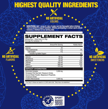 MHP Impact Hydratation 14 Sticks