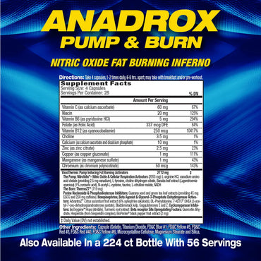MHP Anadrox Termogenico/Pre entreno 112 Caps