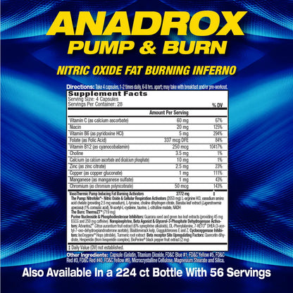 MHP Anadrox Termogenico/Pre entreno 112 Caps